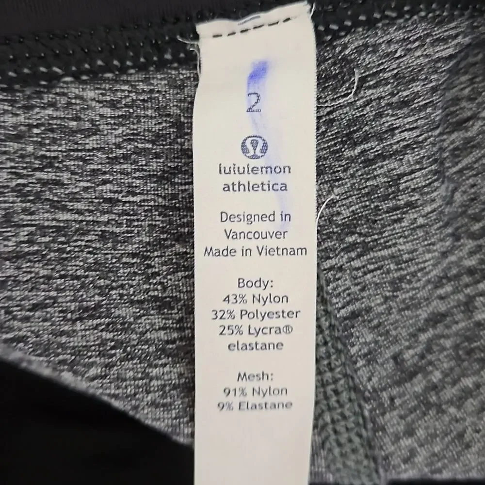Lululemon‎ x SoulCycle Pace Rival Gray Cropped Leggings | Women's 2